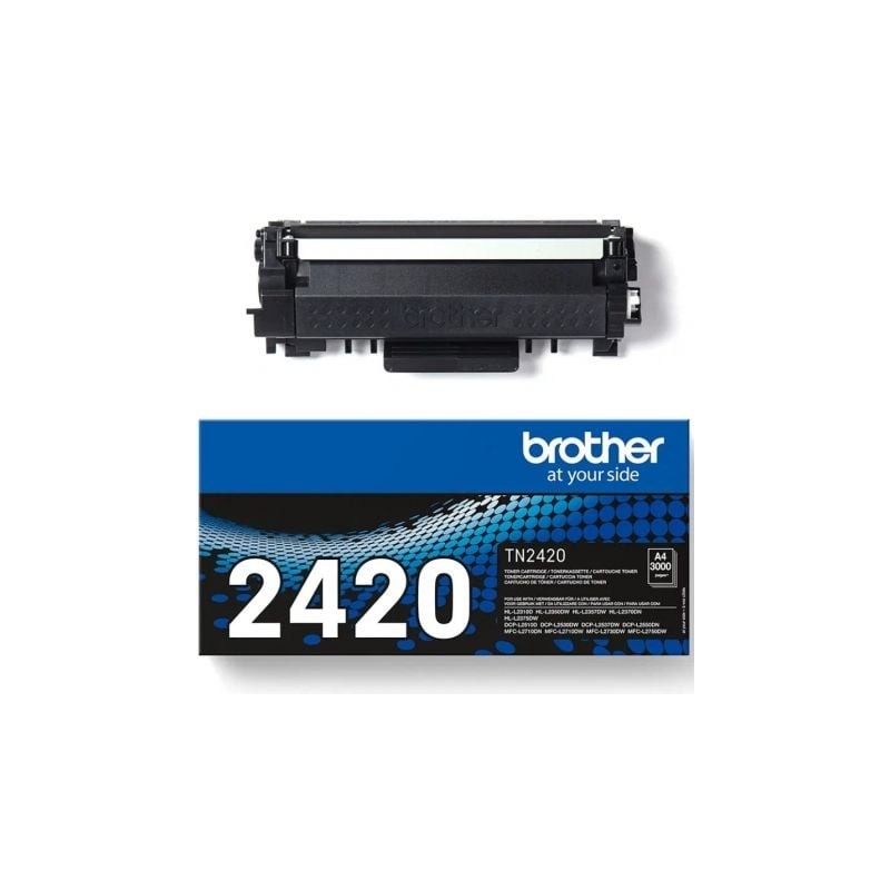 Tóner original brother tn-2420 alta capacidad/ negro