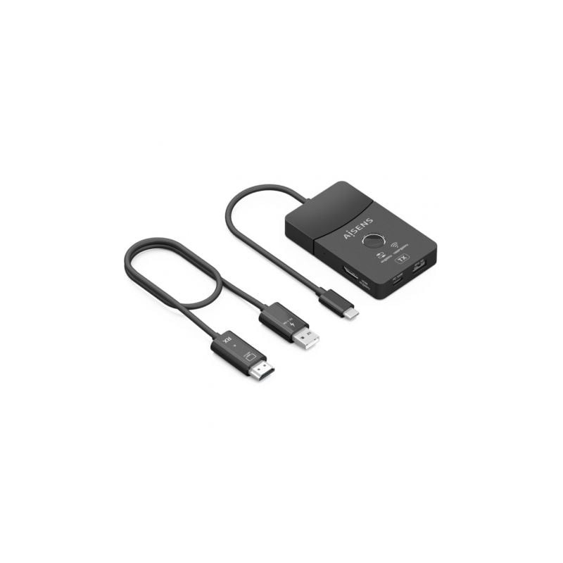Adaptador/transmisor de vídeo inalámbrico usb tipo-c - hdmi aisens aswl-h2kdc30m05-bk/ 100w