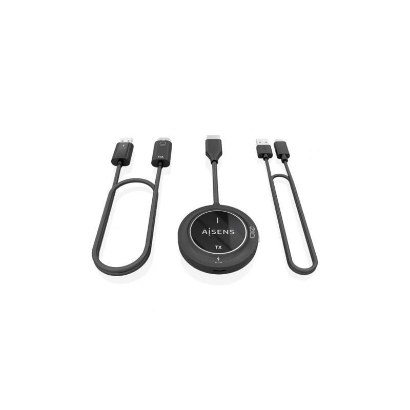 Adaptador/transmisor de vídeo inalámbrico hdmi aisens aswl-h2k30m002-bk