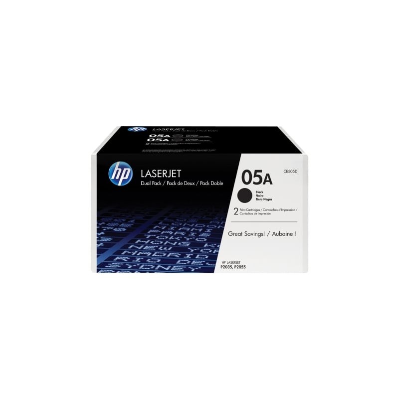 Tóner original hp nº05a multipack/ 2x negro