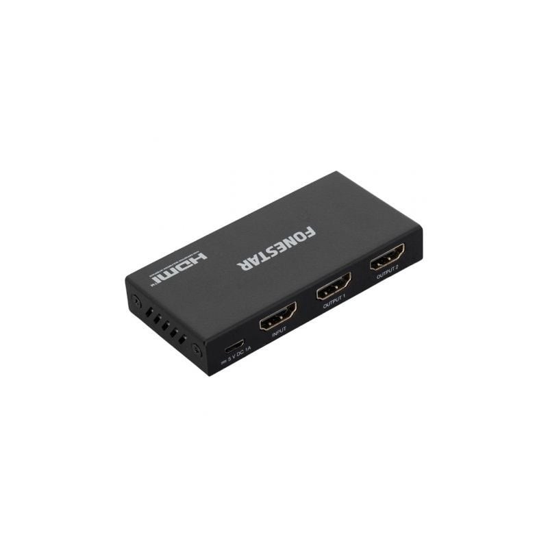 Duplicador hdmi fonestar fo-22s2ed/ 2x hdmi hembra - hdmi macho
