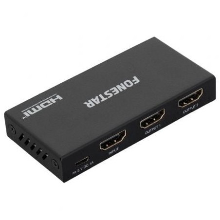 Duplicador hdmi fonestar fo-22s2ed/ 2x hdmi hembra - hdmi macho