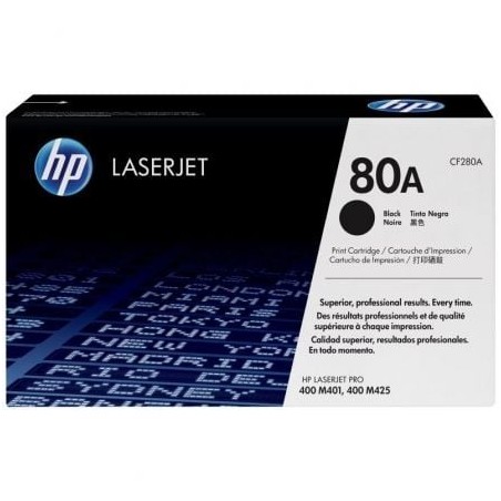 Tóner original hp nº80a/ negro
