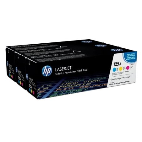 Tóner original hp nº125a multipack/ cian/ magenta/ amarillo