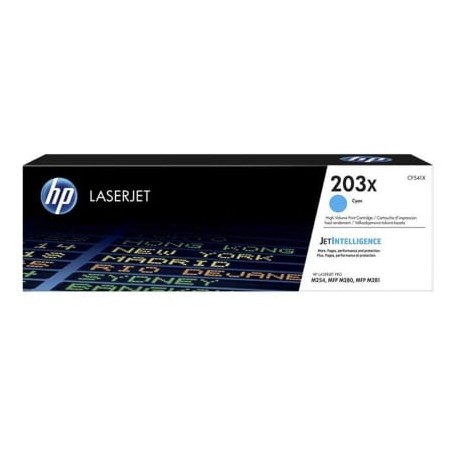 Tóner original hp nº203x xl alta capacidad/ cian