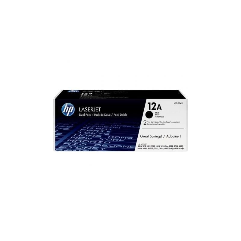 Tóner original hp nº12a multipack/ 2x negro