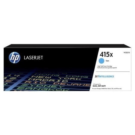 Tóner original hp nº415x xl alta capacidad/ cian