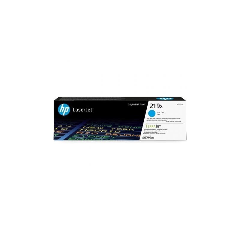 Tóner original hp nº219x xl alta capacidad/ cian