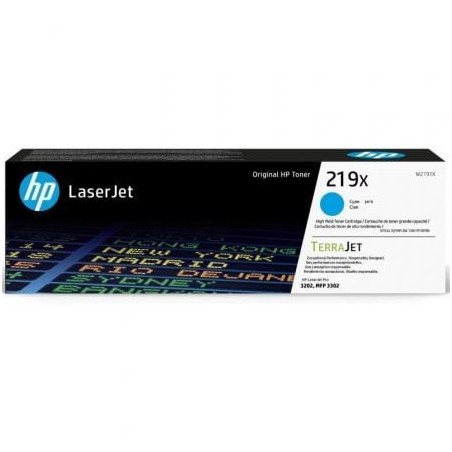 Tóner original hp nº219x xl alta capacidad/ cian