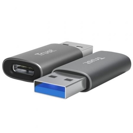 Adaptador usb 3.2 gen2 trust calyx / usb tipo-c hembra - usb macho