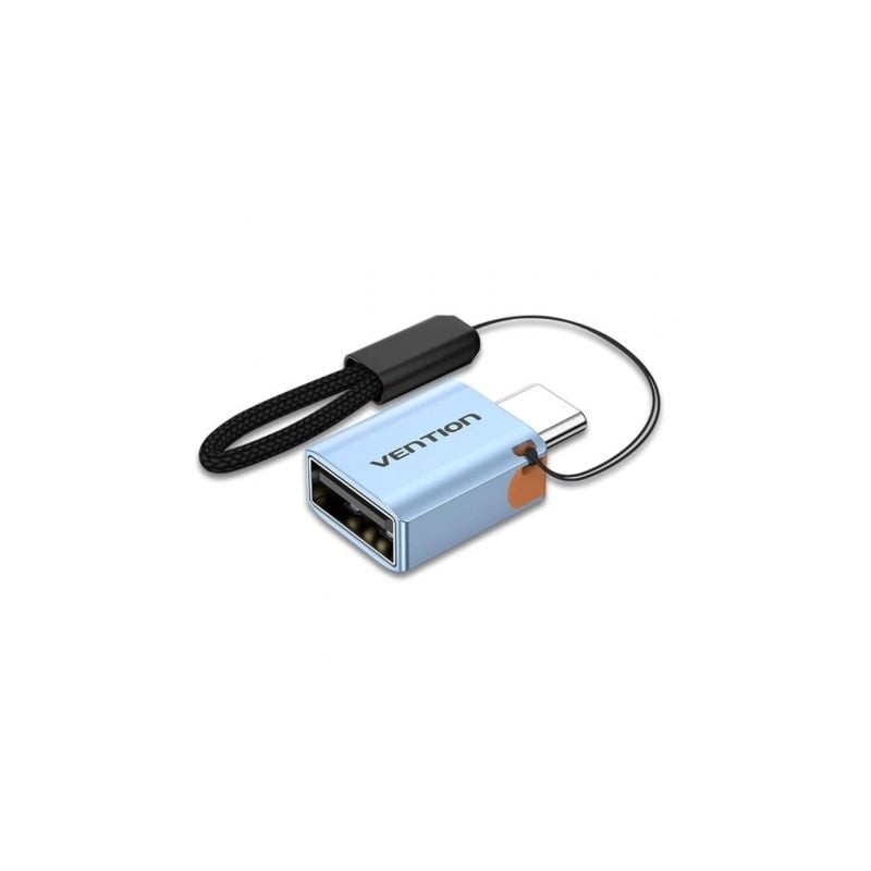Adaptador otg usb 3.1 vention cubh0/ usb tipo-c macho - usb hembra/ azul