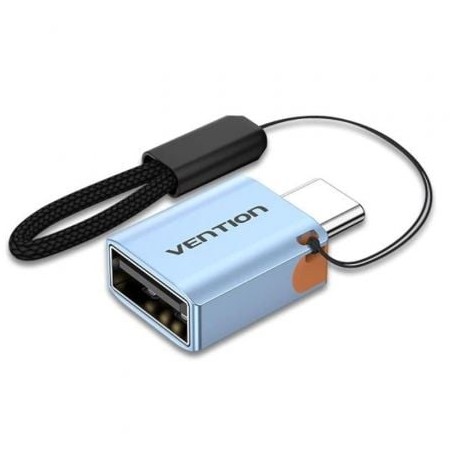 Adaptador otg usb 3.1 vention cubh0/ usb tipo-c macho - usb hembra/ azul