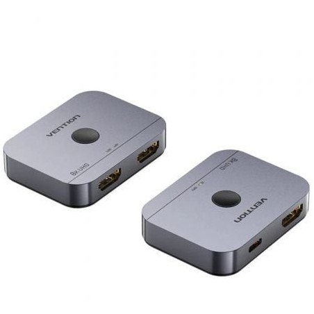 Switch conmutador 8k hdmi 2.1 bidireccional vention akph0 hdmi hembra/usb-c hembra - 2x hdmi hembra