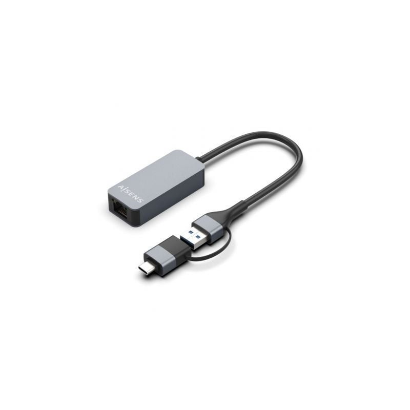 Adaptador usb - usb tipo-c - rj45 aisens a109-0710/ 2500mbps