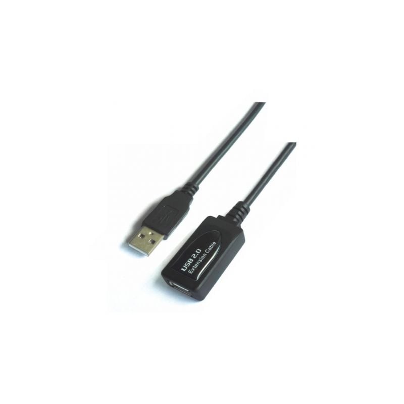 Cable alargador usb 2.0 aisens a101-0019/ usb macho - usb hembra/ hasta 2.5w/ 60mbps/ 10m/ negro