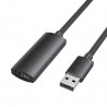 Cable alargador usb 2.0 vention cbkbl/ usb macho - usb hembra/ 480mbps/ 10m/ negro