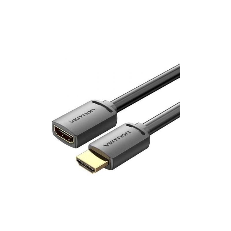 Cable alargador hdmi 4k vention ahcbg/ hdmi macho - hdmi hembra/ 1.5m/ negro