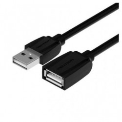 Cable alargador usb 2.0 vention vas-a44-b200/ usb macho - usb hembra/ 480mbps/ 2m/ negro