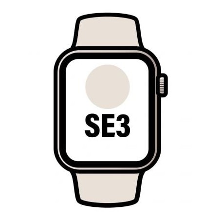 Apple watch se3/ gps/ 40mm/ caja de aluminio blanco estrella/ correa deportiva blanco estrella m/l