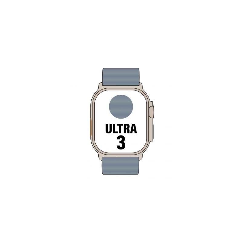 Apple watch ultra 3 gps/ cellular 49mm caja de titanio natural/ correa ocean azul naútico