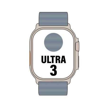 Apple watch ultra 3 gps/ cellular 49mm caja de titanio natural/ correa ocean azul naútico