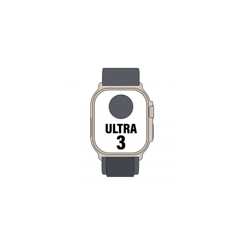 Apple watch ultra 3/ gps/ cellular/ 49mm/ caja titanio negro/ correa loop alpine negra l