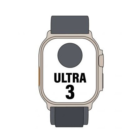 Apple watch ultra 3/ gps/ cellular/ 49mm/ caja titanio negro/ correa loop alpine negra l