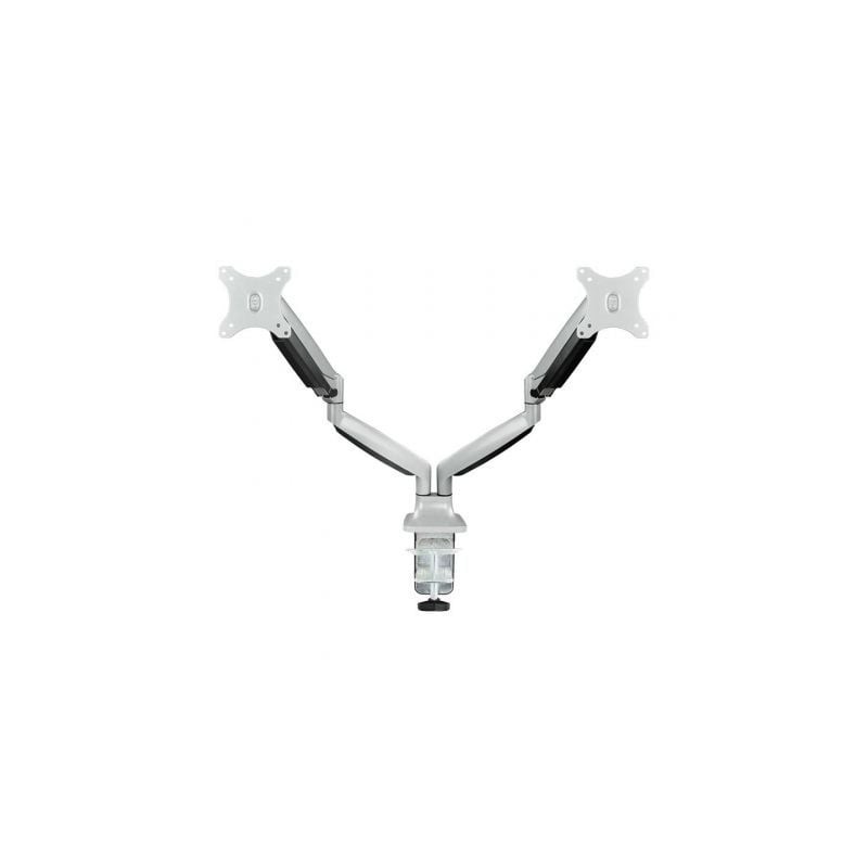 Soporte de mesa para 2 monitores tooq db3132tnr-s/ giratorio/ inclinable/ hasta 9kg