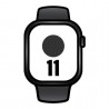 Apple watch series 11/ gps/ 42mm/ negro azabache/ correa deportiva negra (m/l)