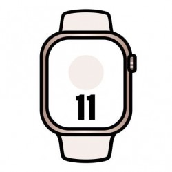 Apple watch series 11/ gps/ 42mm/ oro rosa/ correa deportiva rosa rubor (m/l)