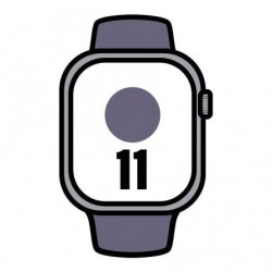Apple watch series 11/ gps/ 42mm/ plata/ correa deportiva niebla lila (m/l)