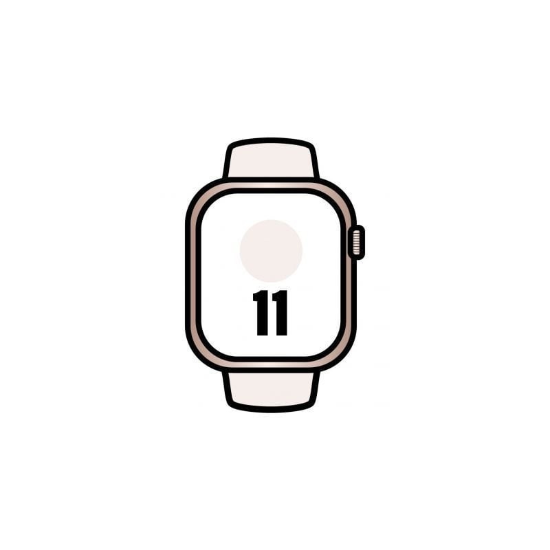 Apple watch series 11/ gps/ 46mm/ oro rosa/ correa deportiva rosa rubor (s/m)
