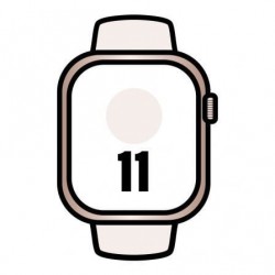 Apple watch series 11/ gps/ 46mm/ oro rosa/ correa deportiva rosa rubor (m/l)