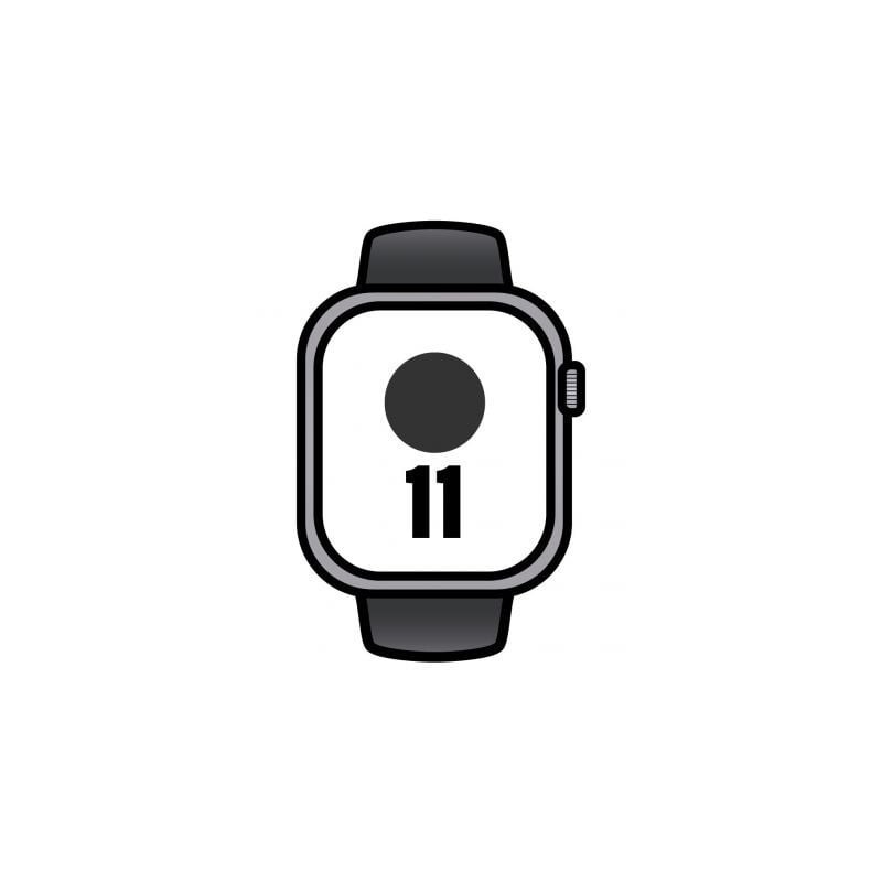 Apple watch series 11/ gps/ cellular/ 46mm/ aluminio gris espacial/ correa deportiva negra s/m