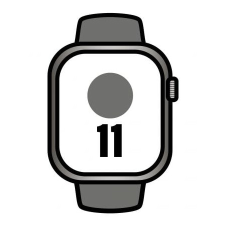 Apple watch series 11/ gps/ cellular/ 46mm/ titanio natural/ correa deportiva gris piedra s/m