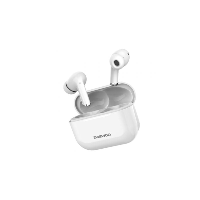 Auriculares bluetooth daewoo dw2002 con estuche de carga/ autonomía 6h/ blancos