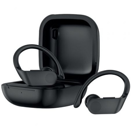 Auriculares deportivos bluetooth daewoo tws sport dw2012 con estuche de carga/ autonomía 3h/ negros
