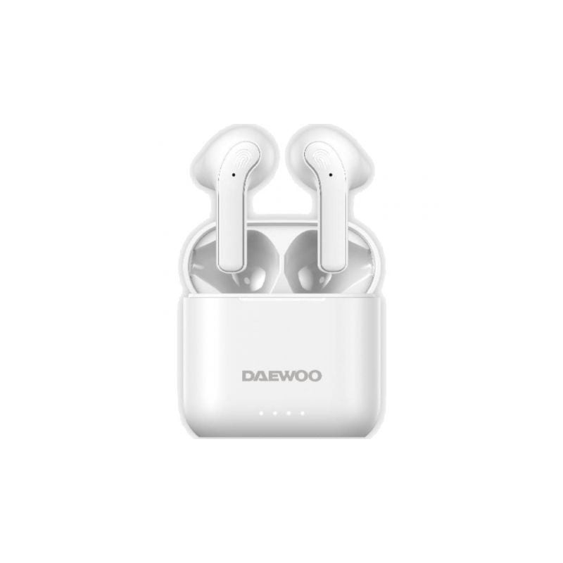 Auriculares bluetooth daewoo dw2021 con estuche de carga/ autonomía 5h/ blancos