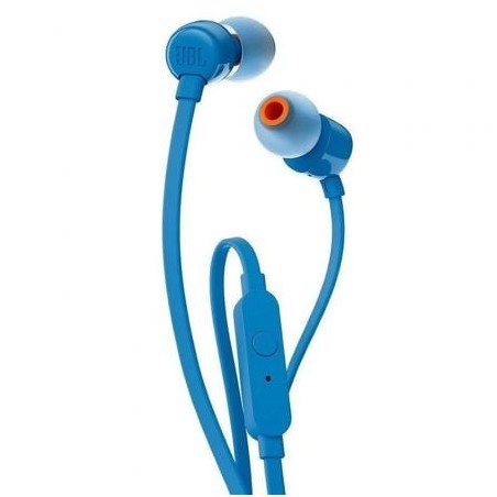 Auriculares intrauditivos jbl tune 110/ con micrófono/ jack 3.5/ azules