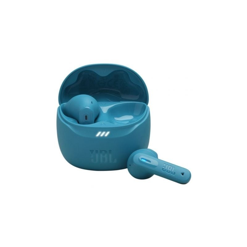 Auriculares bluetooth jbl tune flex 2 con estuche de carga/ autonomía 12h/ azul turquesa