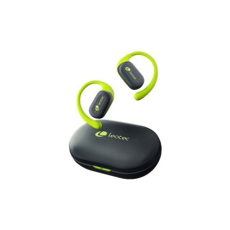 Auriculares deportivos bluetooth leotec open air zenith sport con estuche de carga/ autonomía 6.5h/ lima