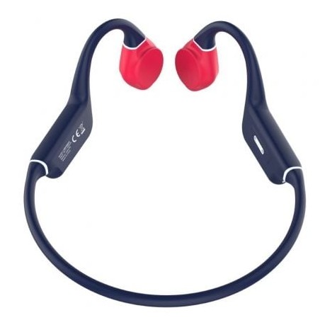 Auriculares inalámbricos deportivos de conducción ósea leotec osea kuri/ con micrófono/ bluetooth/ azules y rojos