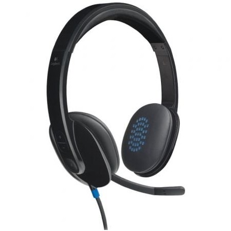 Auriculares logitech h540/ con micrófono/ usb/ negros