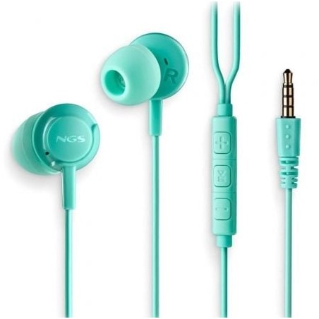 Auriculares intrauditivos ngs cross drift/ con micrófono/ jack 3.5/ verdes