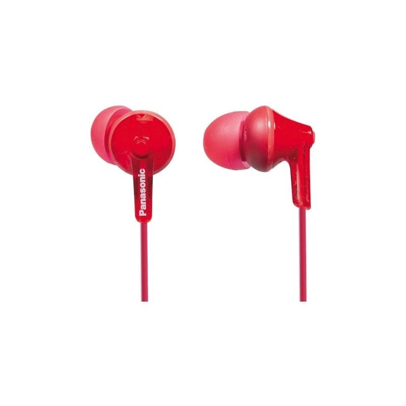 Auriculares intrauditivos panasonic rp-hje125/ jack 3.5/ rojos
