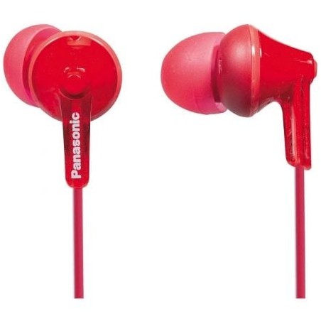 Auriculares intrauditivos panasonic rp-hje125/ jack 3.5/ rojos