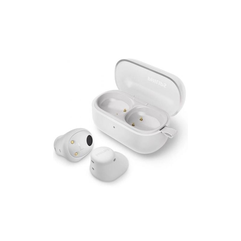 Auriculares bluetooth philips tat2149 con estuche de carga/ autonomía 6h/ blancos
