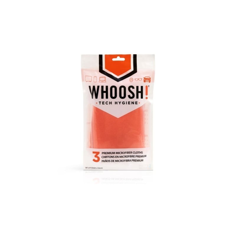 Pack de 3 paños de microfibra whoosh wsh007/ 35.6 x 35.6 cm