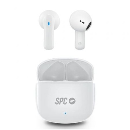 Auriculares bluetooth spc zion 2 play con estuche de carga/ autonomía 7h/ blancos