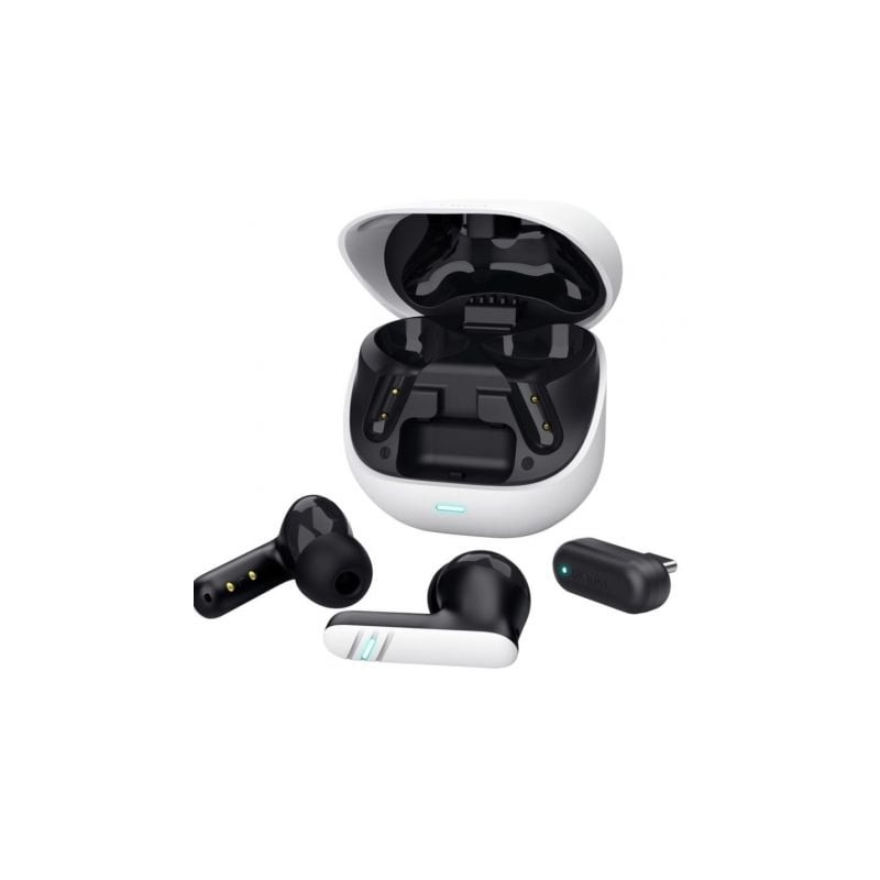 Auriculares bluetooth trust gxt 409 oxxie 25478 con estuche de carga/ autonomía 7h/ blanco y negro